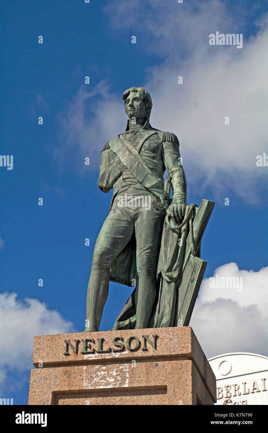 Barbados, bridgetown, carenaggio, Caraibi, la National Heroes Square, west indies, Lord Nelson statua, Foto Stock