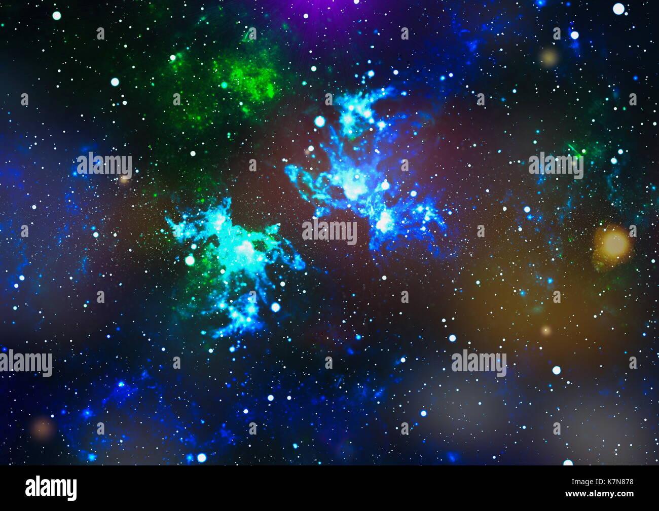 Colorato cielo stellato lo spazio esterno sullo sfondo Foto Stock