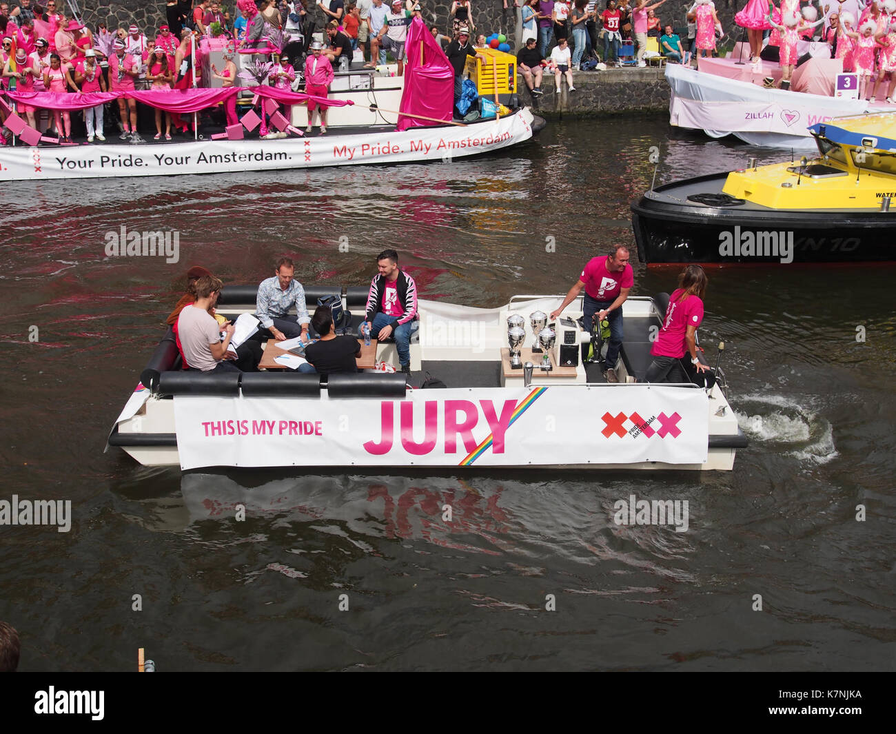 Giuria boot Canal Parade Amsterdam 2017 foto 1 Foto Stock