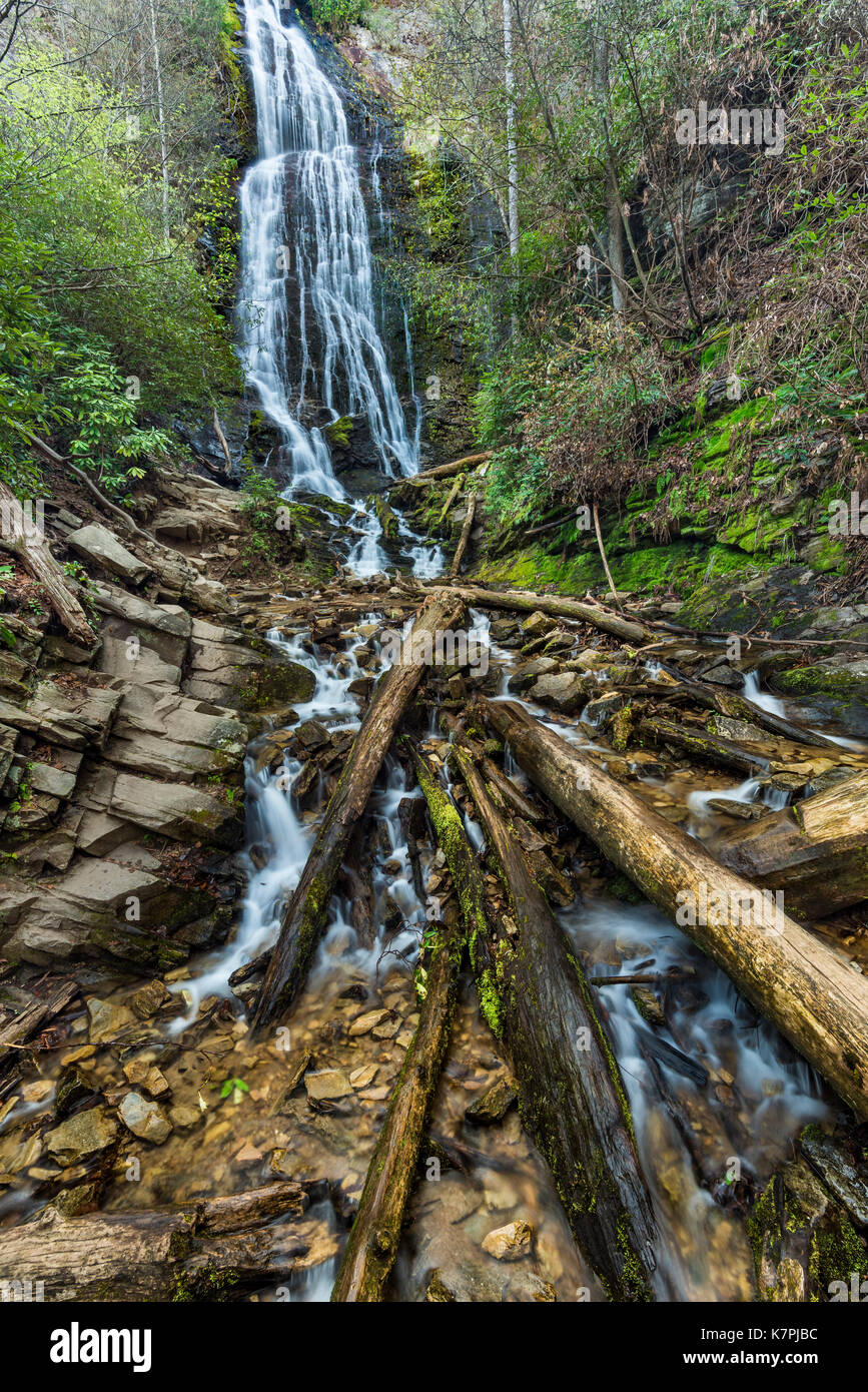 Mingo Falls, cherokee, NC Foto Stock