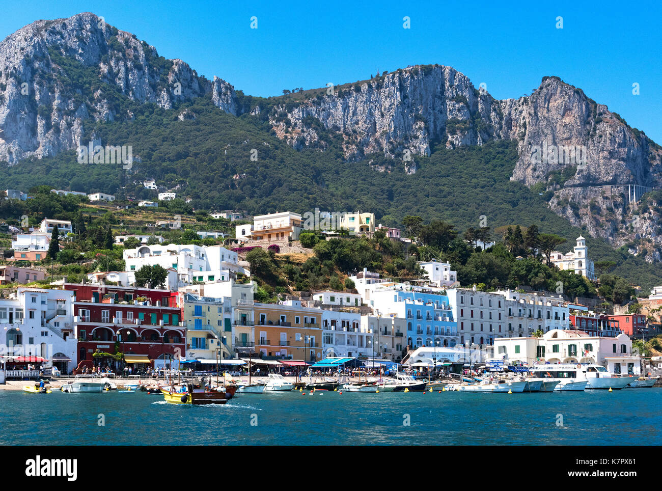 Marina grande sull'isola di Capri, Italia. Foto Stock