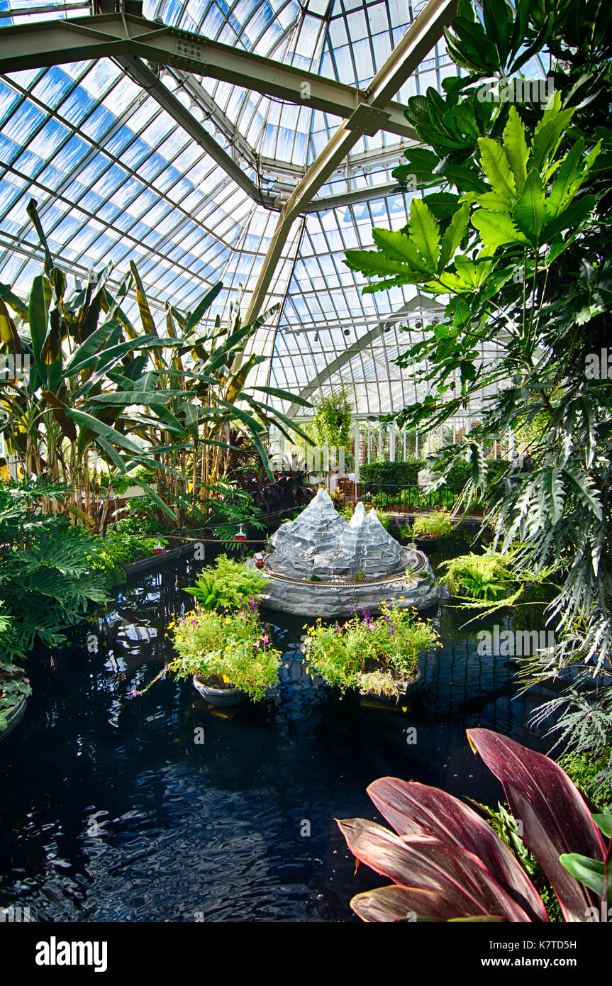 Phipps conservatorio e Giardini Botanici di Pittsburgh, in Pennsylvania, STATI UNITI D'AMERICA Foto Stock