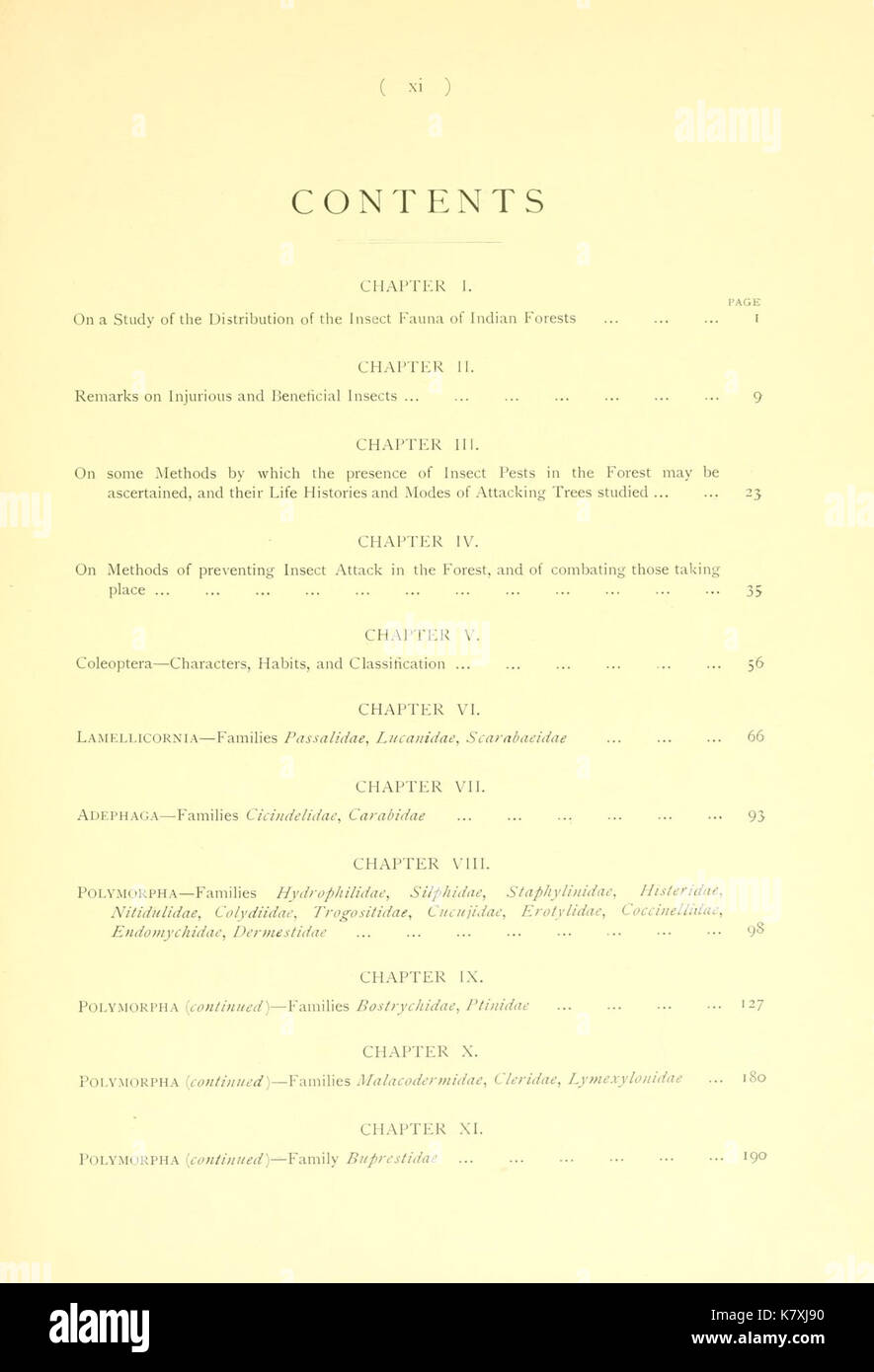 La Foresta Indiana di insetti di importanza economica BHL9787217 Foto Stock