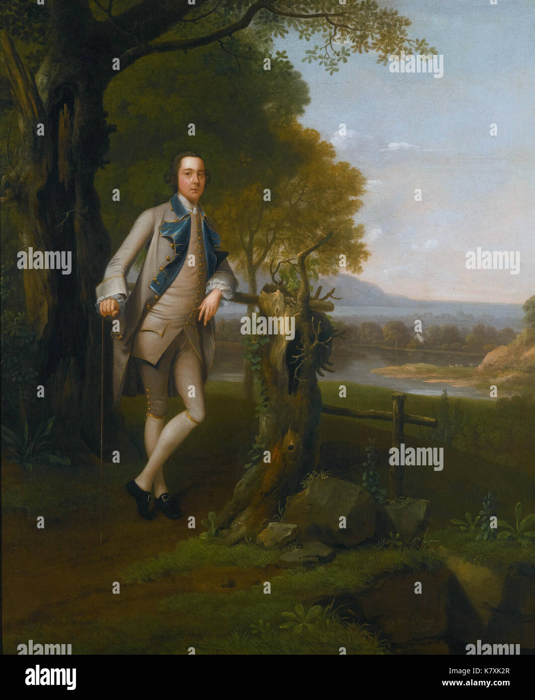 John Shaw, 4 Bt (1728 1799), di Eltham Lodge, da Arthur Devis Foto Stock