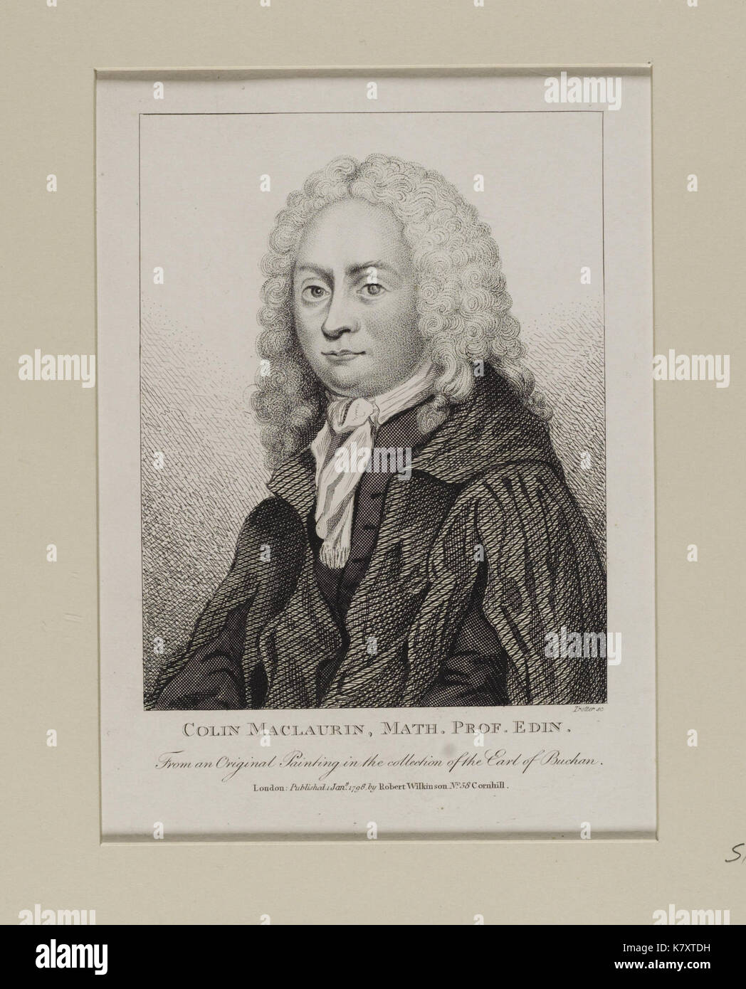 Fiancata giacobita Colin Maclaurin, matematica. Il prof. Edin Foto Stock