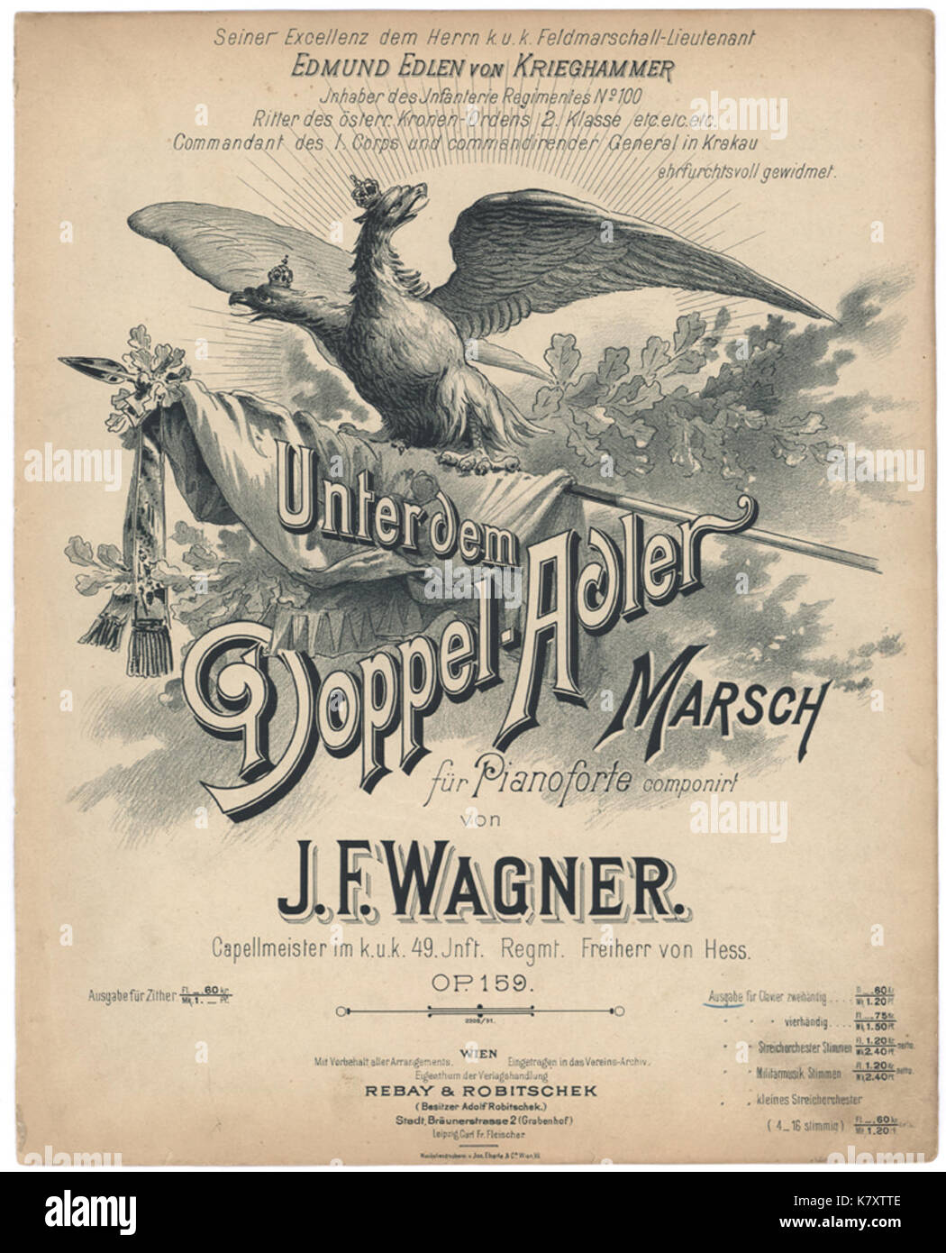 Josef Franz Wagner unter dem Doppel Adler op 159 Foto Stock