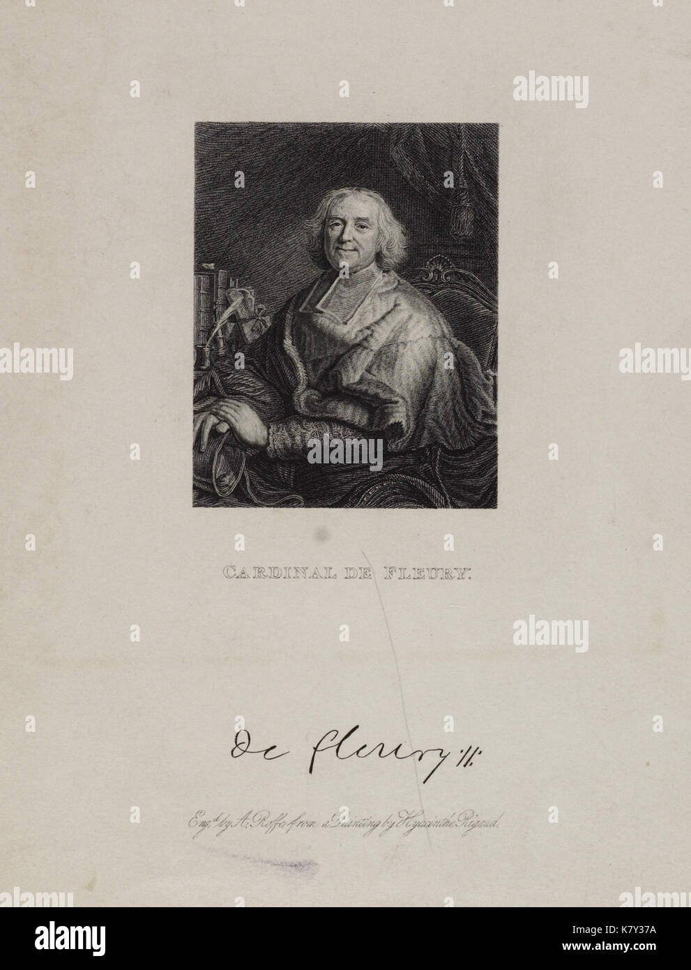 Fiancata giacobita Cardinale de Fleury Foto Stock