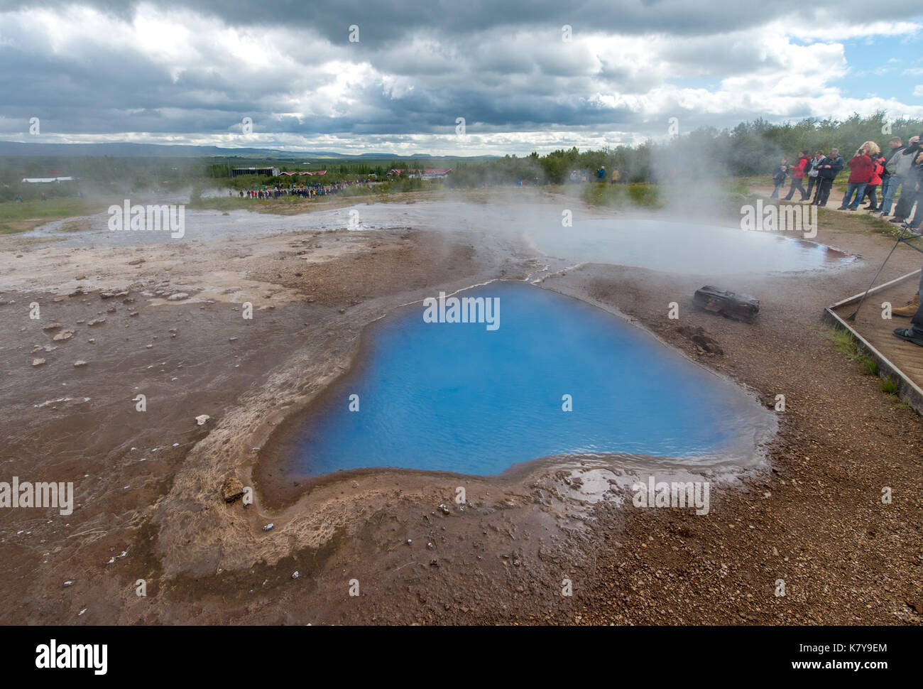 Islanda - geysir primavera calda area Foto Stock