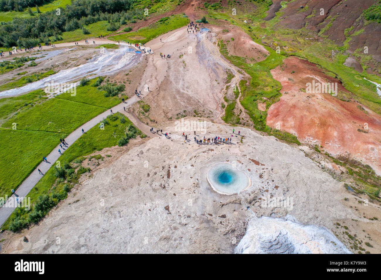 Islanda - geysir primavera calda area Foto Stock