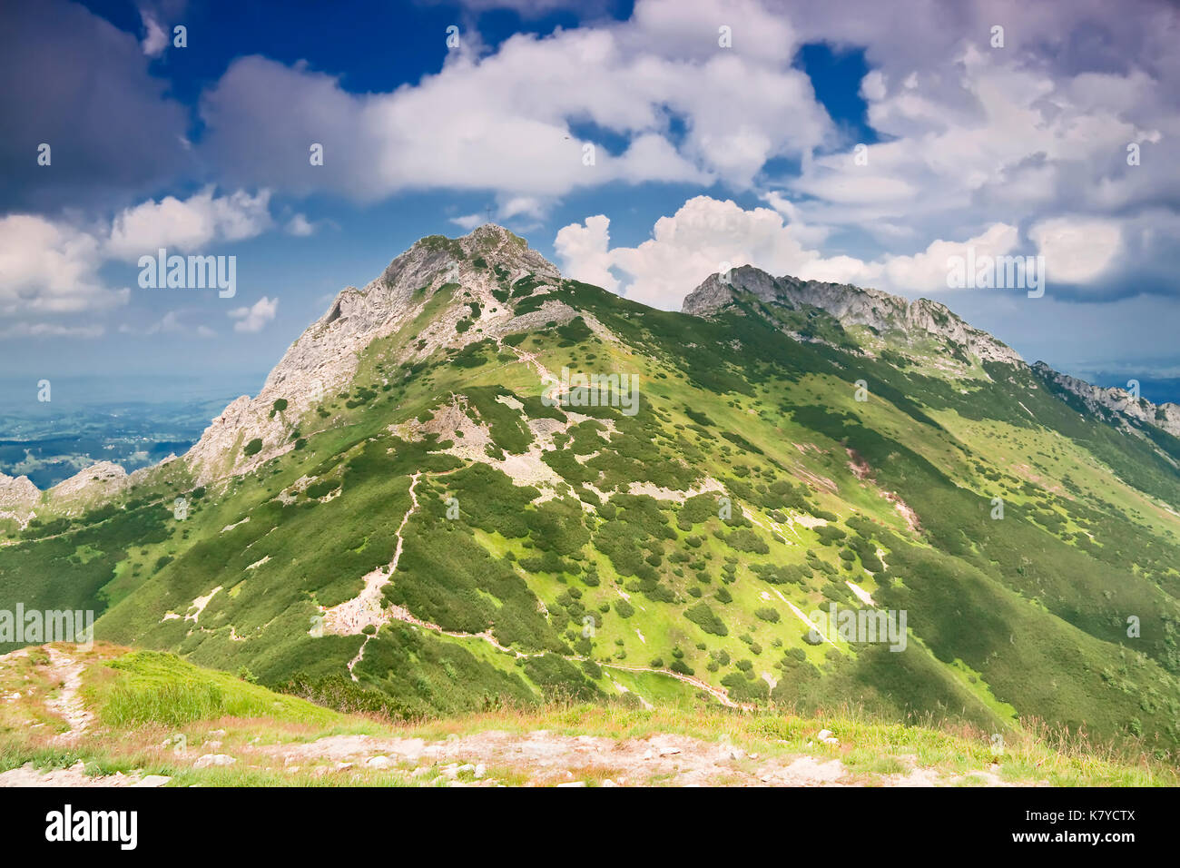Alta montagna in Polonia. national park - Tatra. riserva ecologica. Foto Stock
