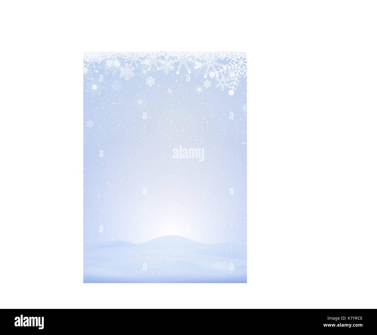 Inverno blu dello sfondo con la neve e il simbolo del fiocco di neve in formato vettoriale Illustrazione Vettoriale