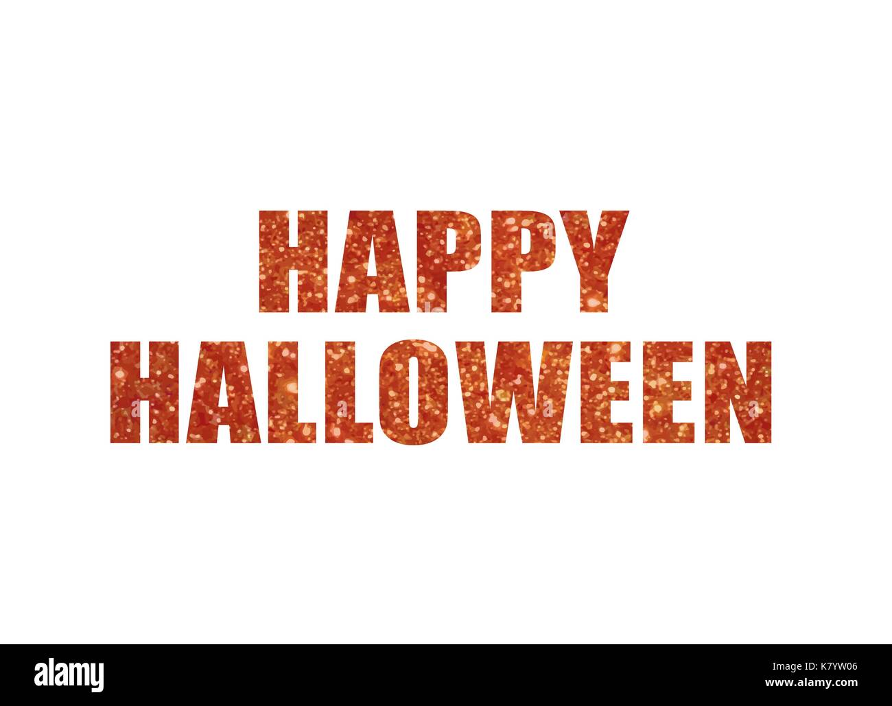 Il Golden glitter isolata parola vacanze happy Halloween Illustrazione Vettoriale