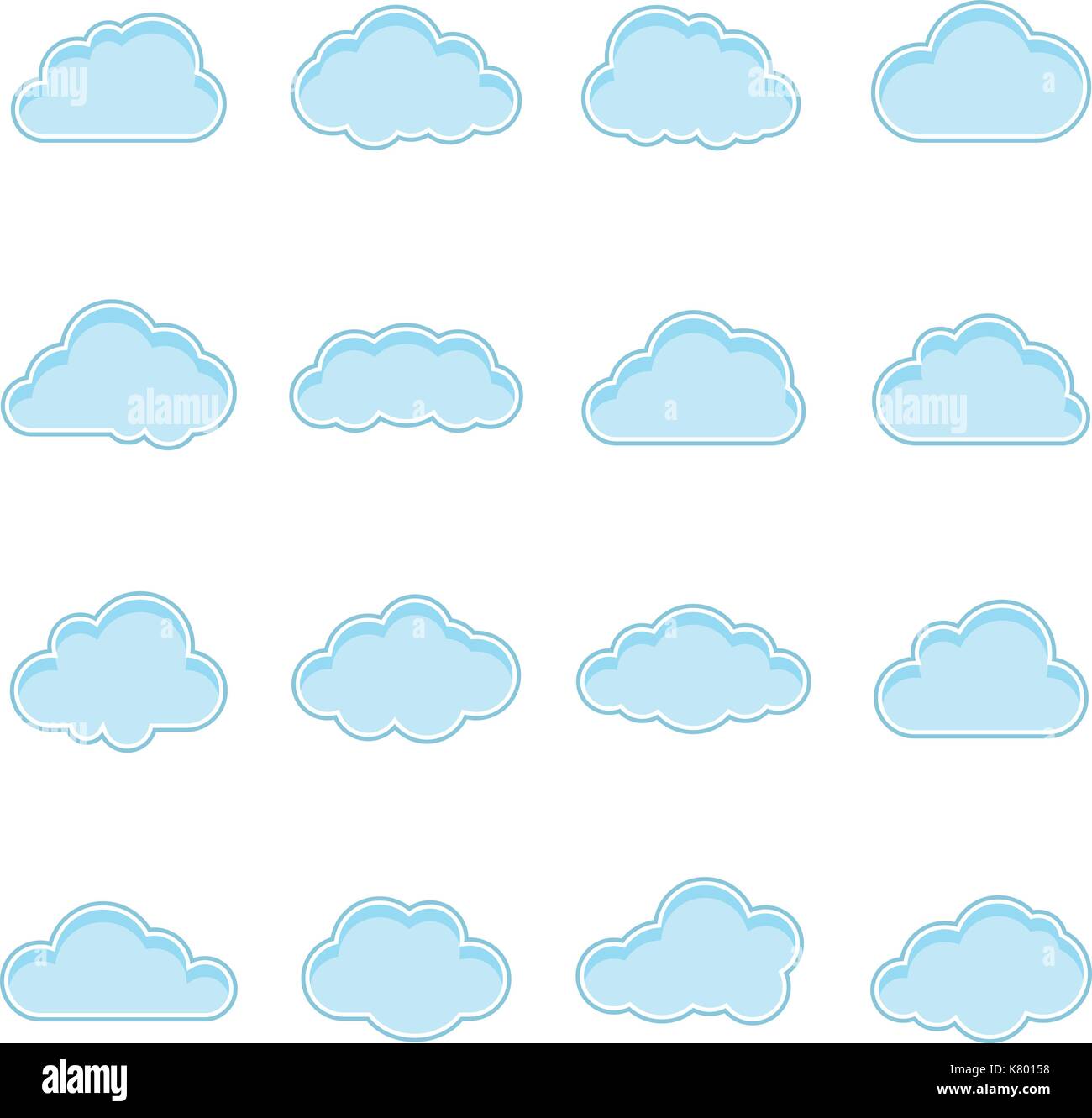 Icona a forma di nuvola Illustrazione Vettoriale