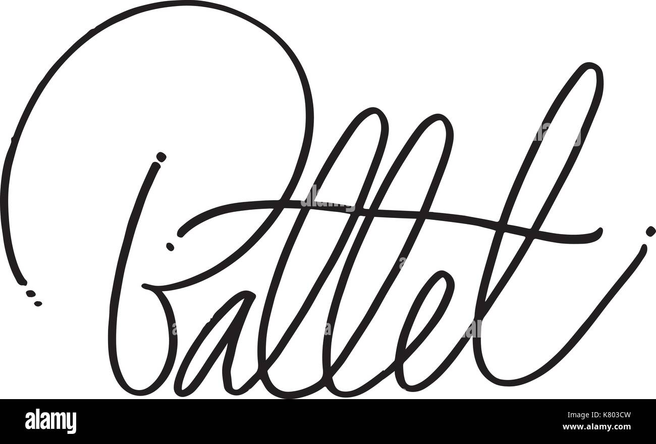 Disegnata a mano lettering ballet calligraphy. illustrazione vettoriale. Illustrazione Vettoriale