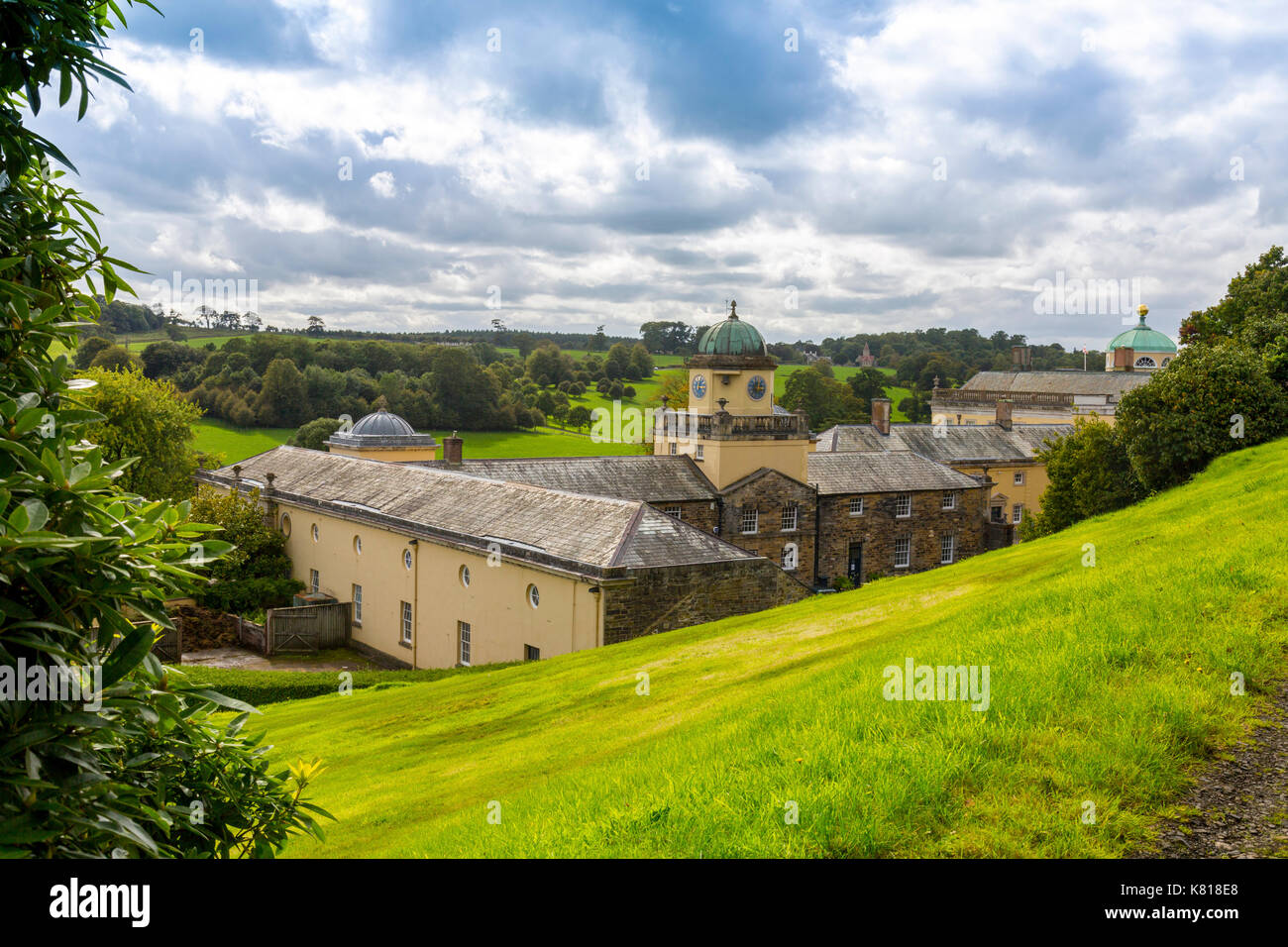 Castle Hill House e giardini, vicino Filleigh, North Devon, Inghilterra, Regno Unito Foto Stock