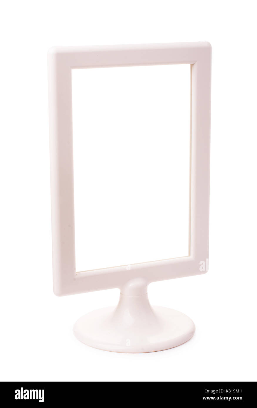 Bianco moderno photo frame isolati su sfondo bianco Foto Stock