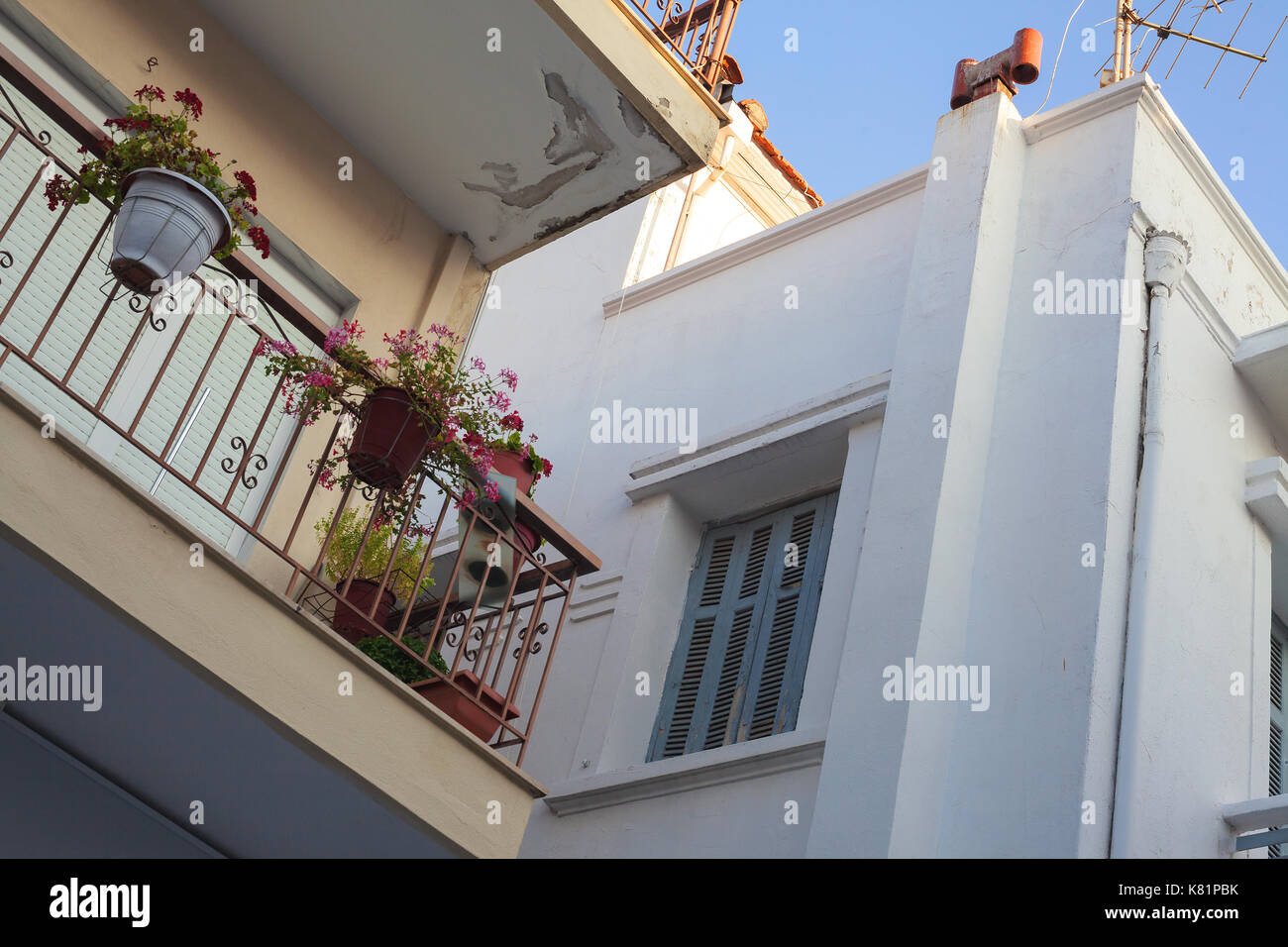 Parte di edifici,greco classico stile architettonico. Foto Stock