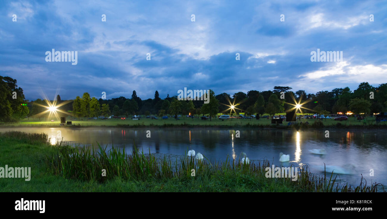 Longleat Sky Safari presso Loingleat parco di safari in Warminster Wilts. Foto Stock