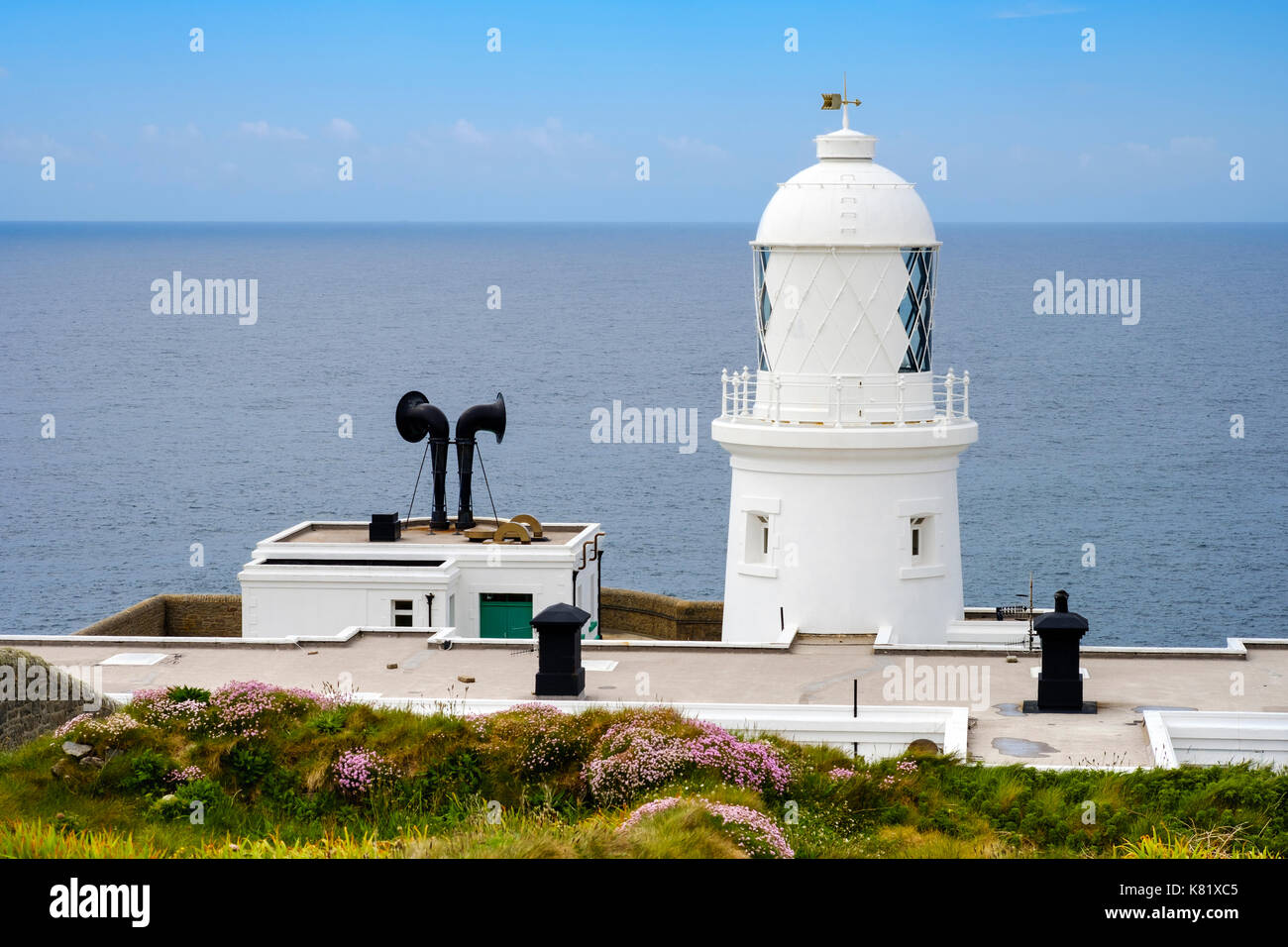 Pendeen faro faro, San Giusto, Cornwall, Inghilterra, Gran Bretagna Foto Stock