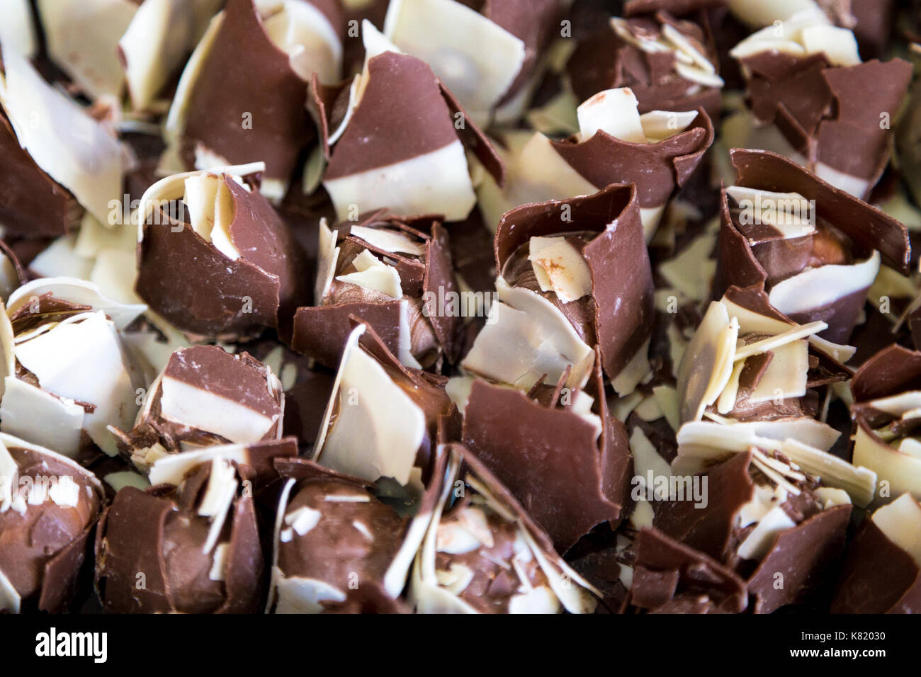 Creative cioccolatini al buio zuccheri cacao House a Brick Lane, London, Regno Unito Foto Stock