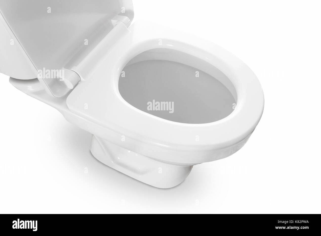 White water close-up su uno sfondo bianco. Foto Stock