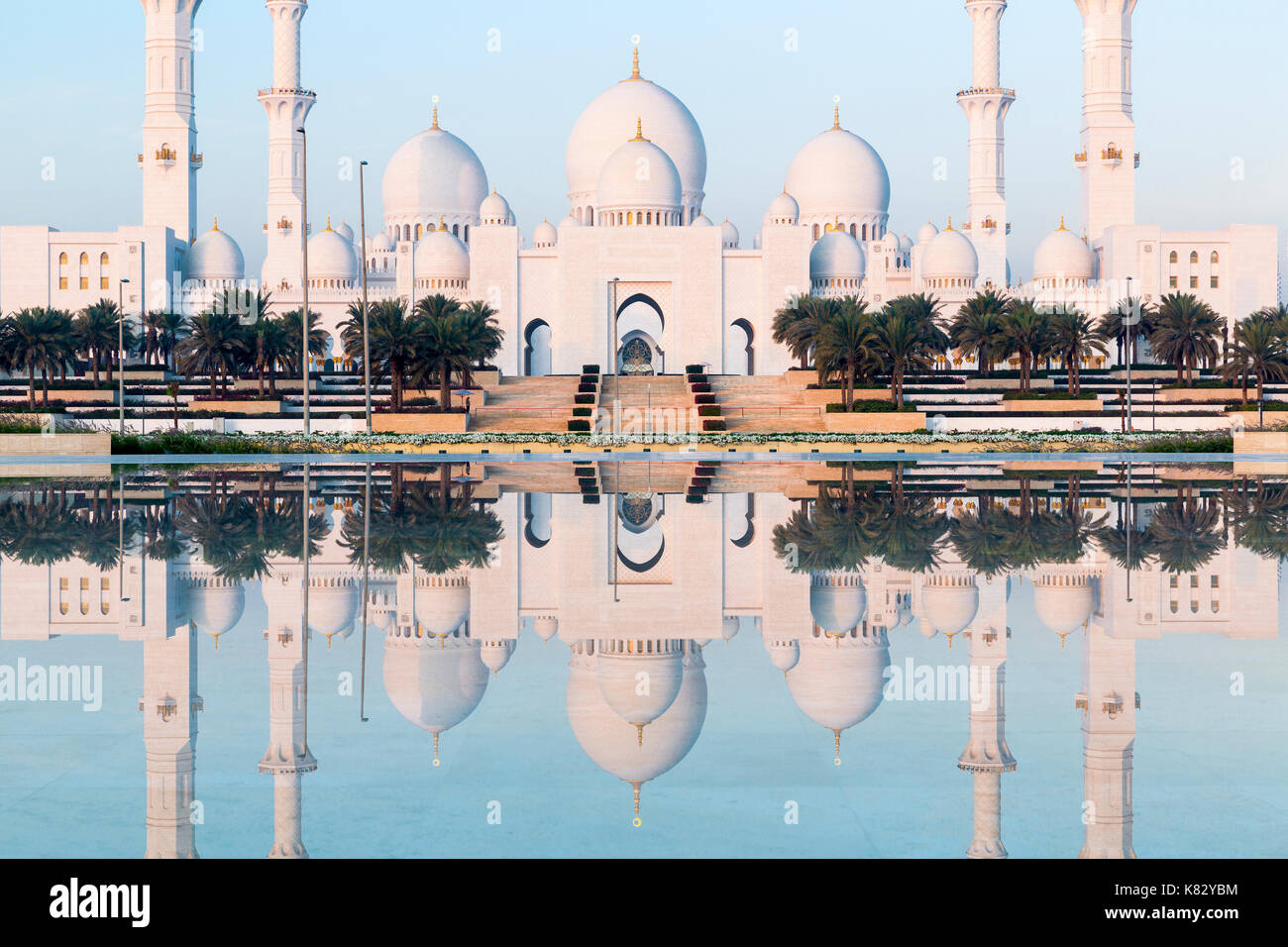 Sheikh Zayed Bin Sultan Al Nahyan moschea, Abu Dhabi, Emirati Arabi Uniti, Emirati arabi uniti Foto Stock