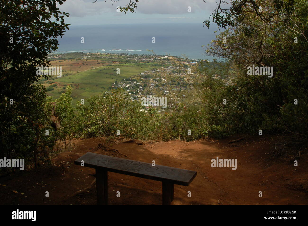 Visualizzare spot su una escursione in Kauai Foto Stock