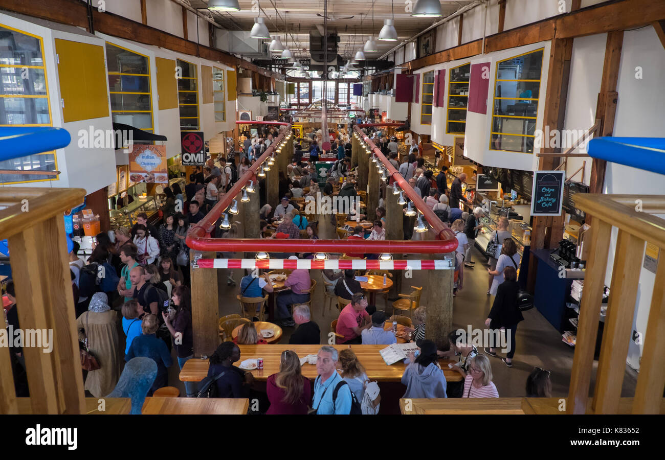 Mercato pubblico Granville Island Vancouver Canada Columbia 15.9.17 Foto Stock