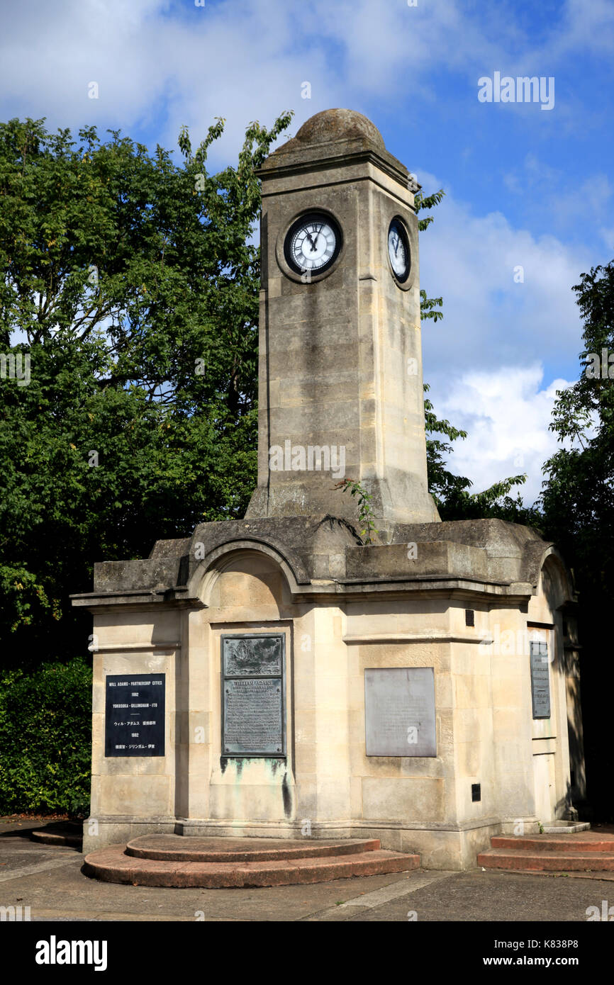 William Adams memorial a Gillingham, Kent, Inghilterra Foto Stock