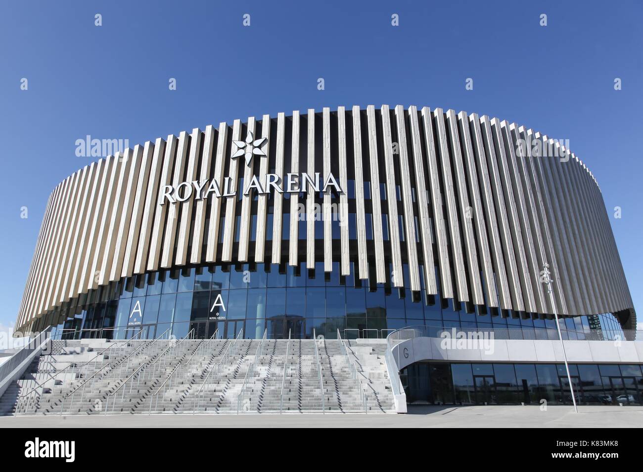 Copenhagen, Danimarca - 10 settembre 2017: il royal arena di copenhagen, Danimarca. il royal arena è un nuovo multi-uso indoor arena a Orestad ad Foto Stock