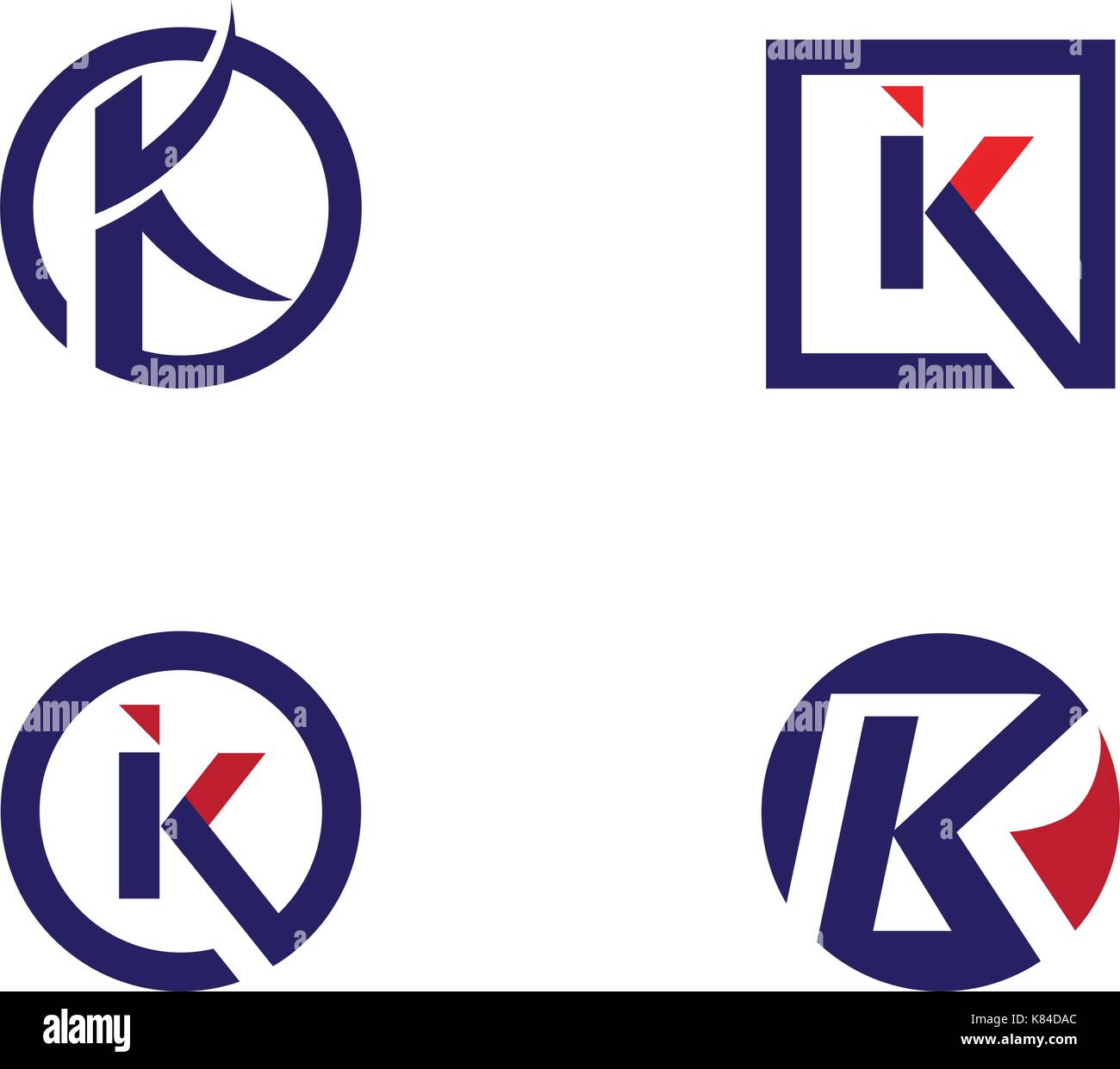 Lettera K business corporate modello di Logo Illustrazione Vettoriale