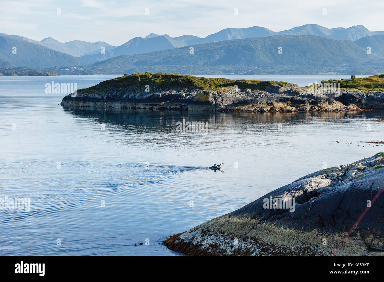 Fisher nuoto per pesci Foto Stock