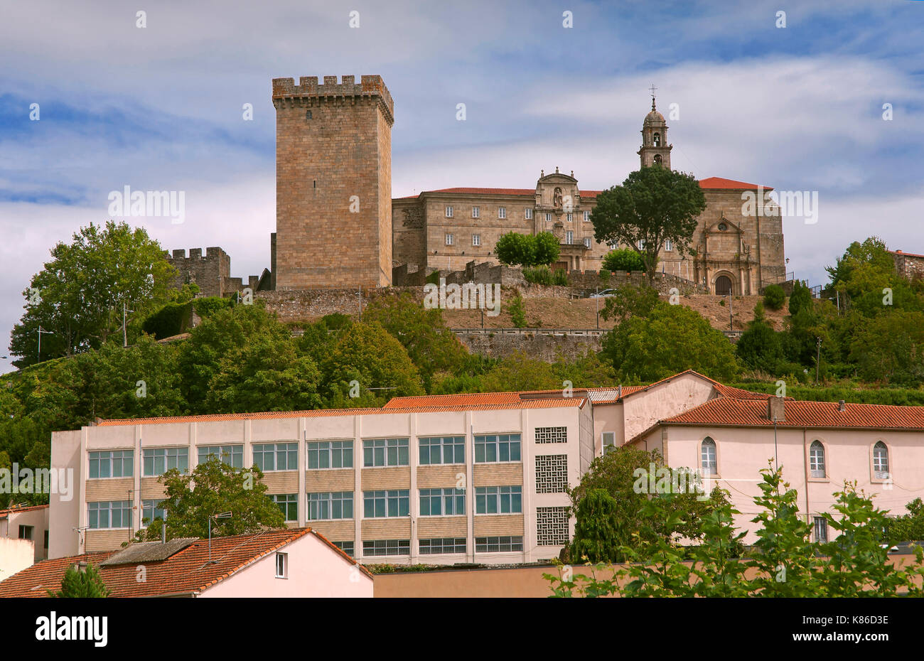 Monastero di San Vicente del pino, monforte de lemos, provincia di Lugo, regione della Galizia, Spagna, Europa Foto Stock