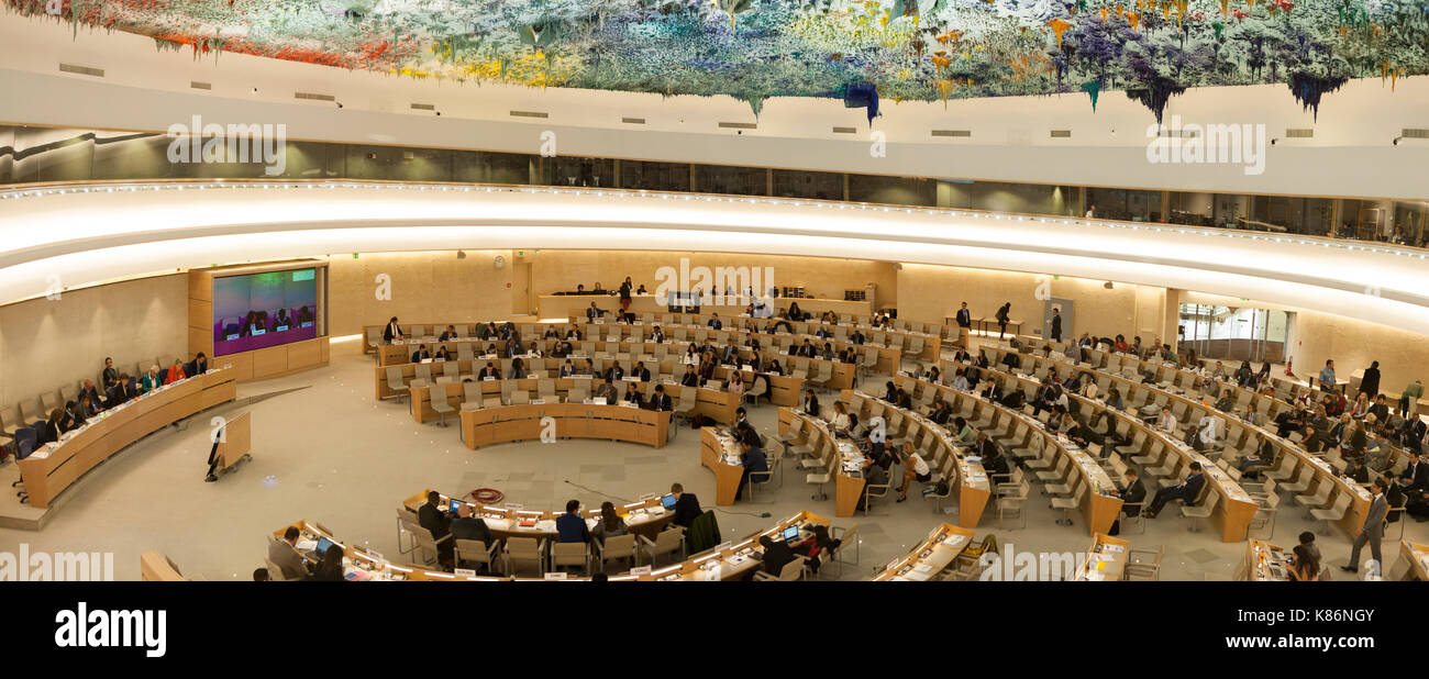 Organizzazione delle Nazioni Unite di Ginevra, Svizzera 36a sessione del Consiglio dei diritti umani Foto Stock