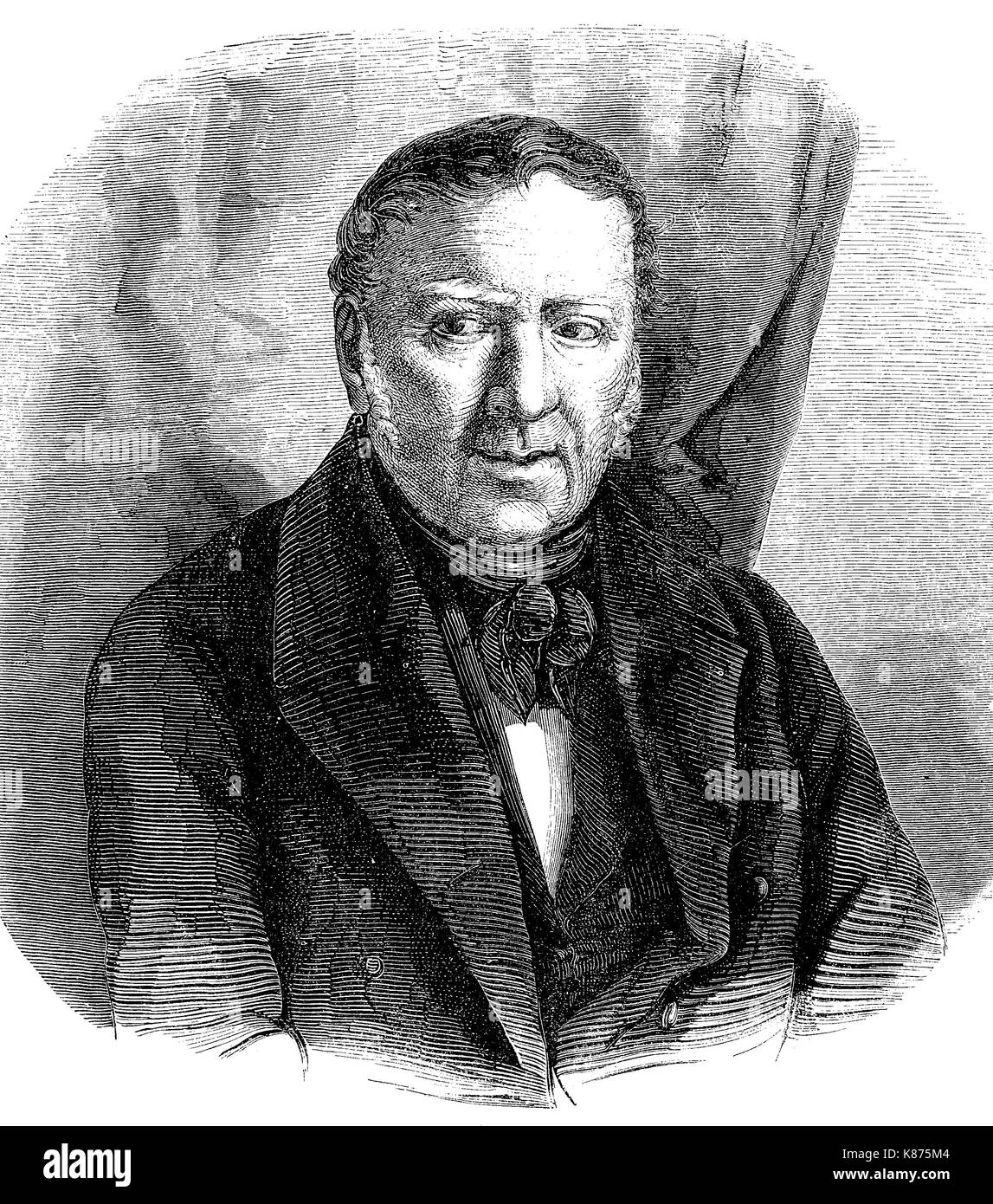 Jacques-Charles Dupont de l'Eure, 1767 - 1855, un avvocato francese e statista, Digital migliorata la riproduzione di un originale woodprint dal XIX secolo Foto Stock
