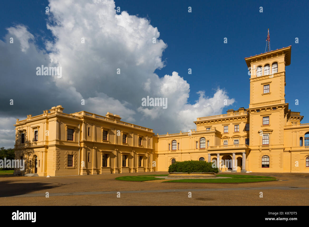 Station wagon, Rudolf, Swoboda, giardini, Durbar, camera, dipinti, Royal, Collezione Prince Albert, Queen Victoria, Abdul, Karim, Bertie, Osborne, casa, inglese, patrimonio, fontana, terrazza, palm, giardino, terrazze, giardini, progettato, design, Italiano, rinascimentale, palazzo, Thomas, 1845, 1851, cubito, East Cowes, Isle of Wight, England, Regno Unito Foto Stock