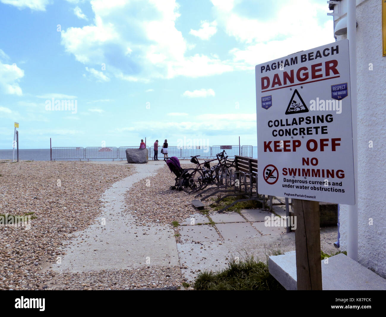 Pagham Beach, West Sussex. Foto Stock