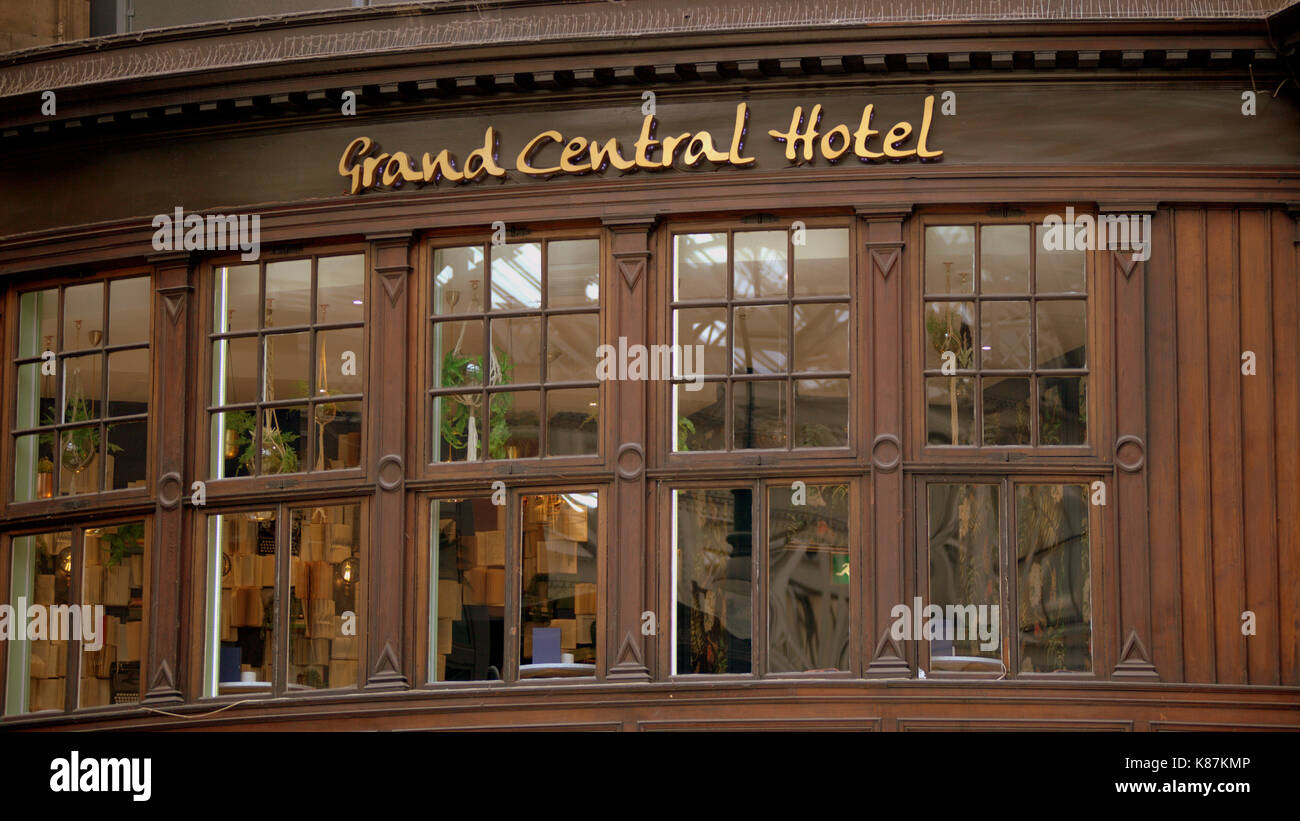 Grand Central hotel stazione ferroviaria concourse glasgow Foto Stock