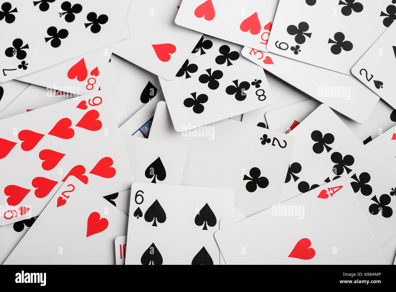 Casino carte da gioco come sfondo Foto Stock