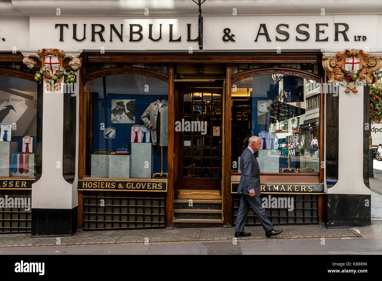 Turnbull & asser uomini negozio di abbigliamento in Jermyn Street, St James's, London, Regno Unito Foto Stock