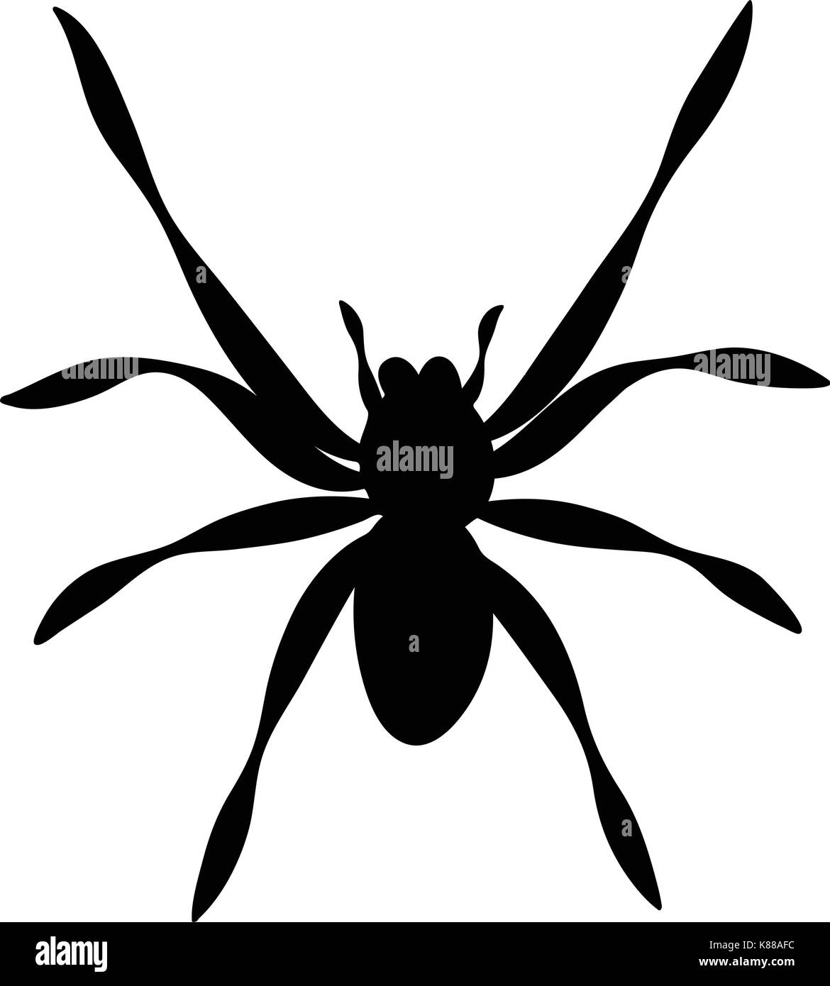 Halloween spider vettore icona simbolo di design. Bella illustrazione isolati su sfondo bianco Illustrazione Vettoriale