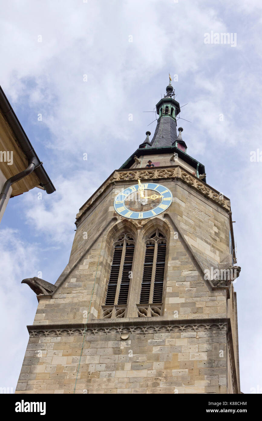 La chiesa, Tuebingen, Baden-Wuerttemberg, Germania Foto Stock