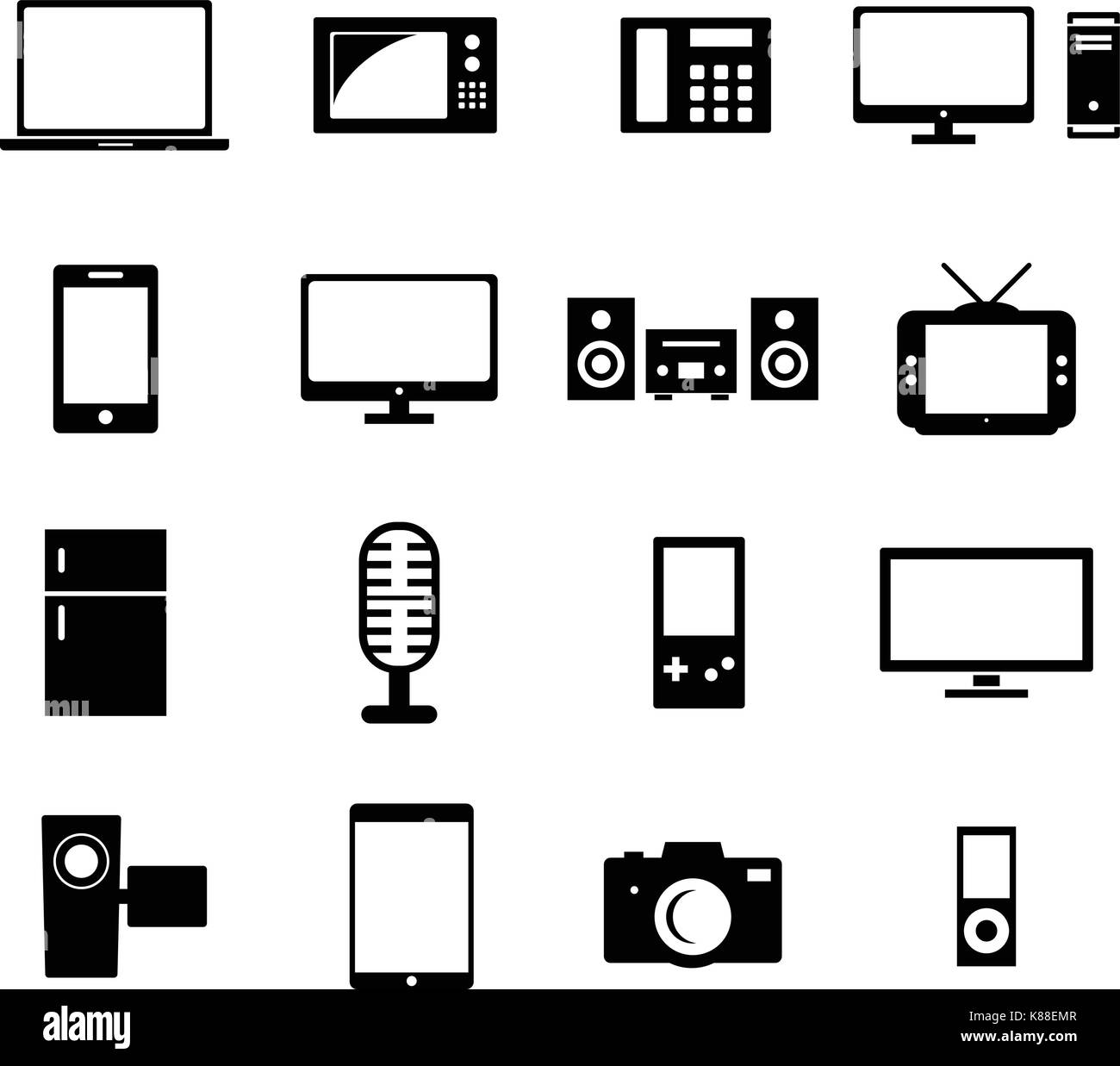 Icona elettronica Illustrazione Vettoriale