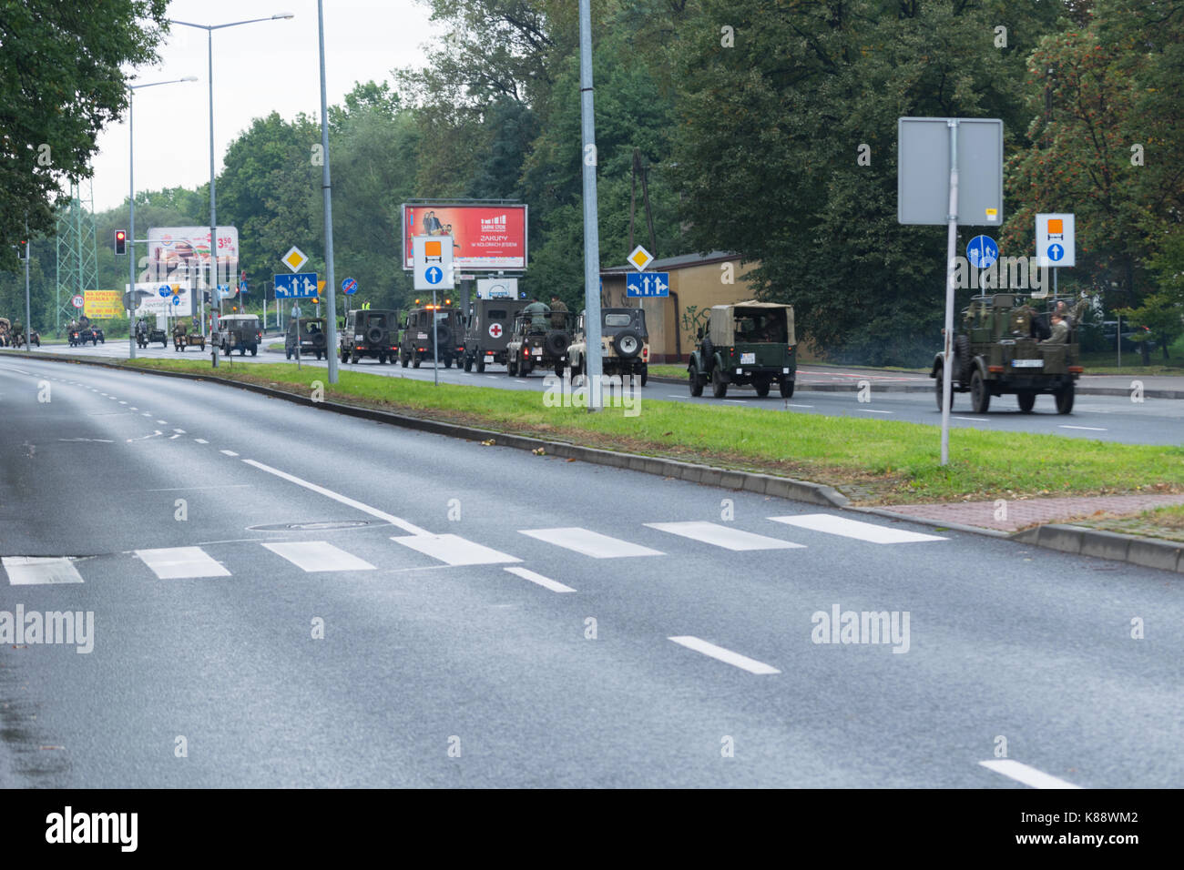 Bielsko Biała. Settembre 16, 2017. Nel centro della città di Bielsko Biała ha avuto luogo per la diciassettesima volta la parata annuale del collezionismo m Foto Stock