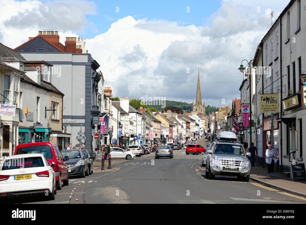 Centro città Monmouth Monmouthshire Galles Foto Stock