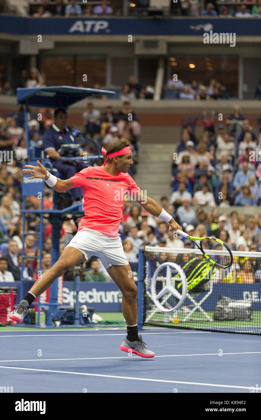 Rafael Nadal (esp) competono al 2017 US Open Tennis championships Foto Stock