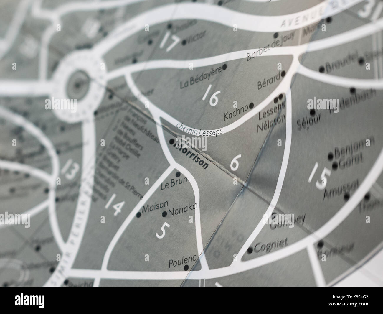 Tomba di Jim Morrison nel cimitero di Père Lachaise di Parigi, Francia. Foto Stock
