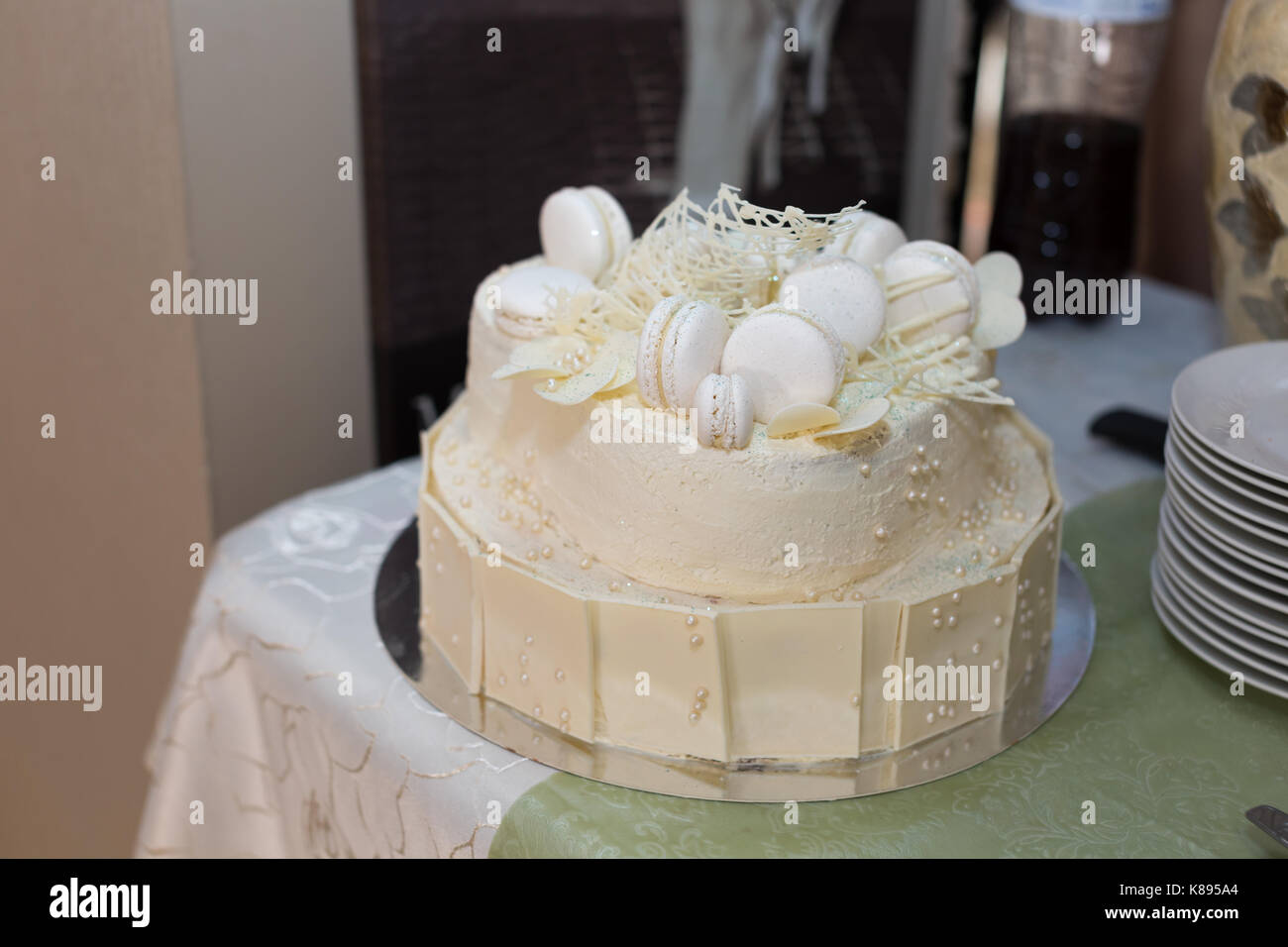 Una torta di nozze Foto Stock