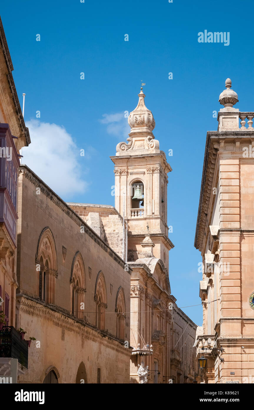 Mdina, 'la città silenziosa', Malta Foto Stock