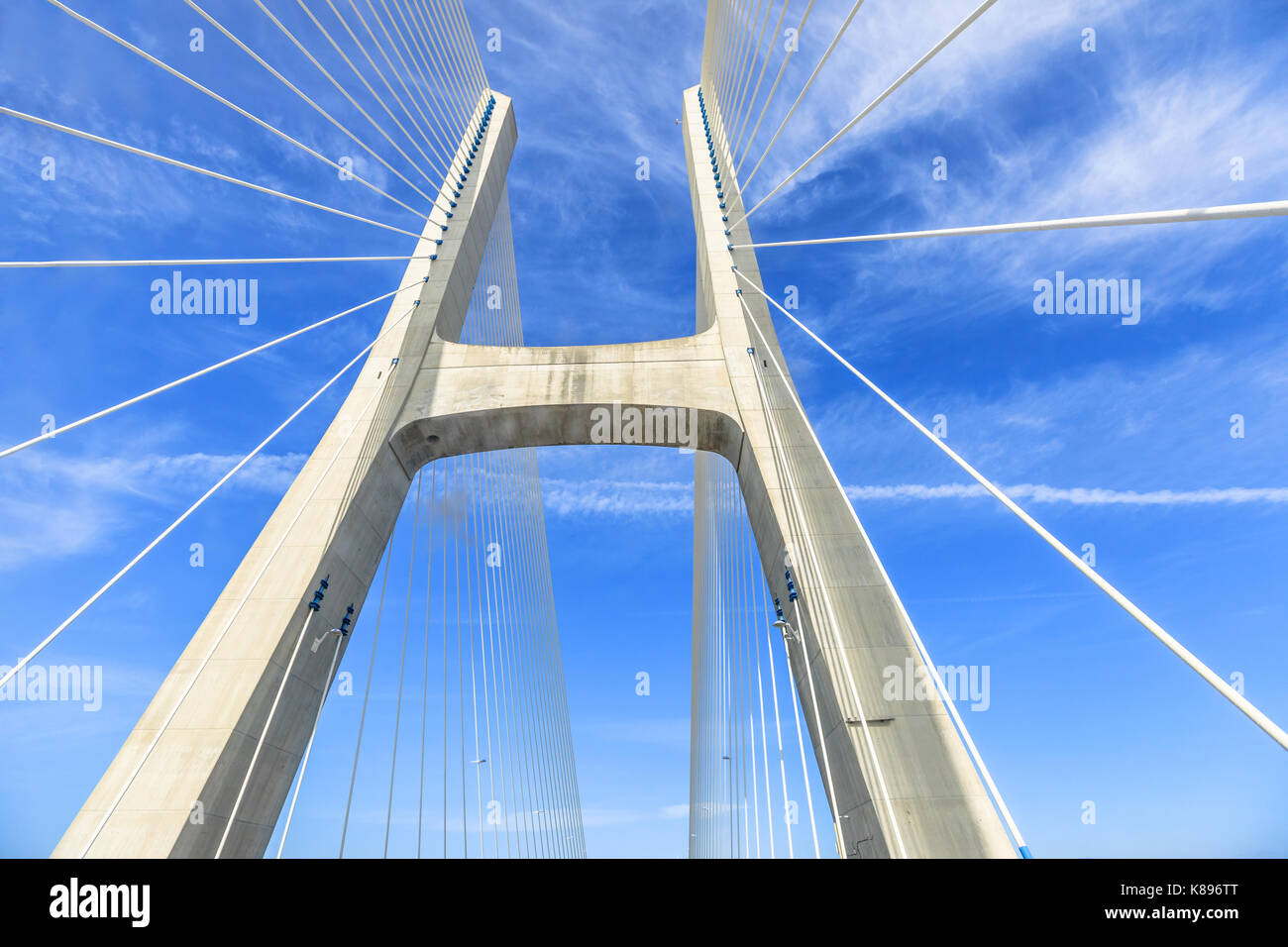 Dal ponte Vasco da Gama Foto Stock
